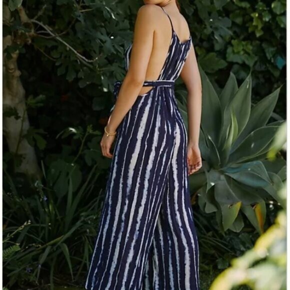 Anthropologie “The Mason” Tie-Front Jumpsuit • Size Medium • Belted Waist - Picture 3 of 8